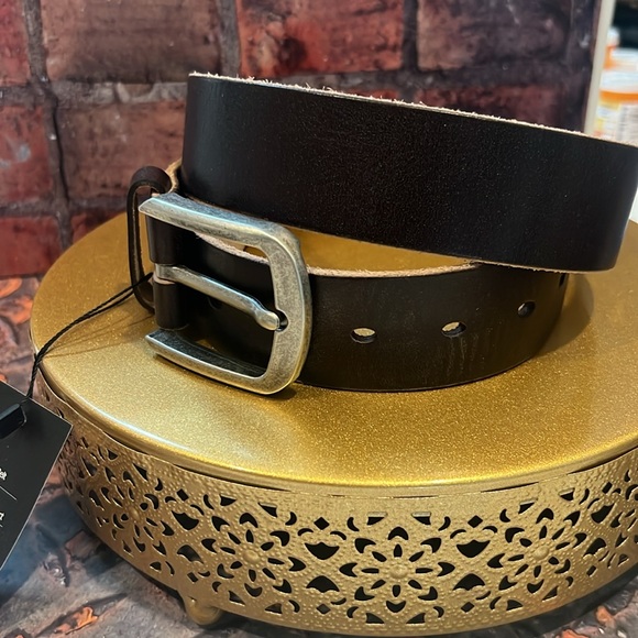 NWT men’s genuine leather/dark brown belt Sz 32 - Picture 4 of 6
